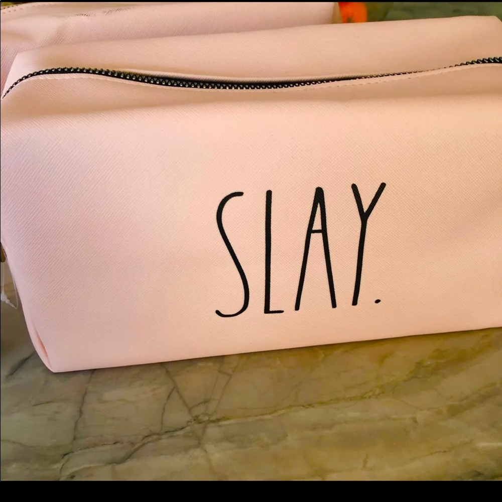 Rae Dunn cosmetic bag pouch Pink NEW!